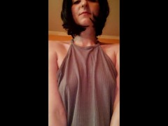 Making my nipples hard and teasing you