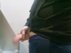 straight plays with  he's cock in pub toilet and let's me video it 