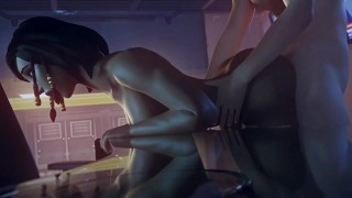 Fucking Pharah's Tight Hole While Bending Her Over