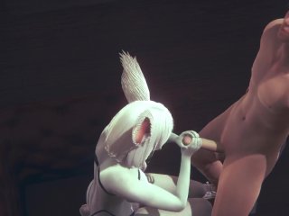 FurryHentai - Rabbit Handjob and_Fucked