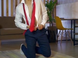 Big dick Asian twink teaches you Spanish while you jerk off