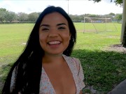 Preview 3 of YNGR - Big Booty Latina Summer Col Tries A BBC For The First Time