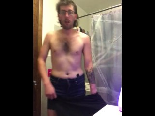 Horny Punk Guy Strips down and gives himself a HUGE Orgasm!