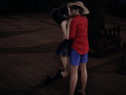 Preview 1 of One piece: Nico robin seduces luffy on a night trip