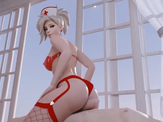 overwatch porn, big boobs, cartoon, animated hentai