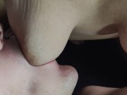 Preview 4 of Saggy tits sucking closeup