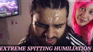 Extreme Humiliation Via Spitting In HD 1080P