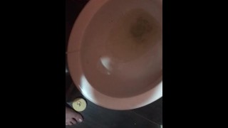 Besteed lul pissen in toilet na seks