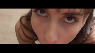 Lydia love to suck deep throat and get covered her face in sperm!