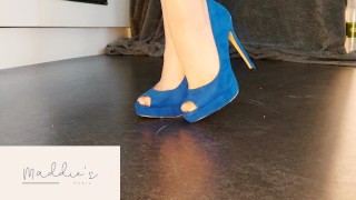 Sexy feet in high heels with Sexy voice