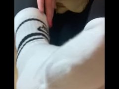 Worship my dirty Nike White Socks - JOI