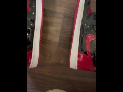 Jacking off and cum on my Jordan’s 