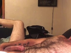 Country boy has to rub his big fat dick alon