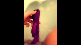 Holly Meek uses dildo in bathtub