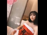 Preview 4 of Happy belated ladyboy xmss wank and cumshot