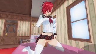 3D HENTAI 女学生射在同学鸡巴上
