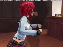 3D HENTAI tastes cock in the director's office