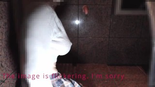 (anime voise) Wearing a mini skirt and sucking on a dildo