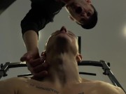 Preview 6 of The coach fucked the student in the gym and finished him all over his throat and face