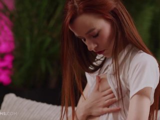 ULTRAFILMS Redhead_Girl Sherice Masturbating to PornPlaying on Her Phone