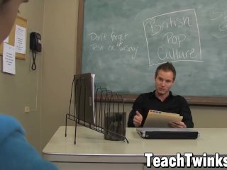 Teacher Tyler Andrews anal plows twink student Adrian Layton