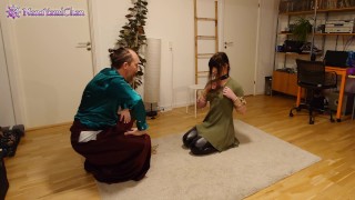 Shibari And Petplay Fun Part 1 Girl Is Humiliated And Suspended With Crotch Rope And Clamps