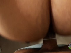 Doggystyle Quickie with a Big Booty ebony bbw