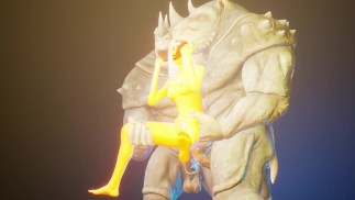 Двойной анал с мускулистыми пушистыми монстрами