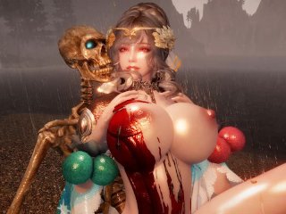 skeleton, big boobs, skyrim, hentai