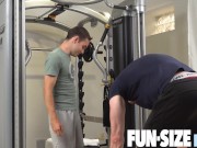 Preview 3 of FunSizeBoys - Tall hung gym daddy breeds horny tiny bottom partner