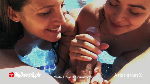 Summer Threesome Party with Hot Latinas Ariana Van X and MySweetApple