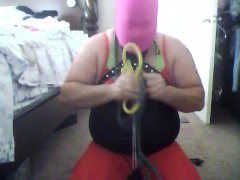 self hogtie plugged in lingerie