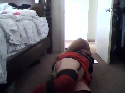 self hogtie plugged in lingerie