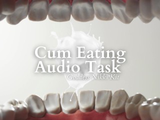 Tarefas FemDom CEI: 13 áudio Diferentes Cum Eating Instructions on my FREE only Fans /GoddessNikkiKit