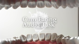 FemDom CEI Tasks: 13 different audio  Cum Eating Instructions on My FREE Only Fans /GoddessNikkiKit