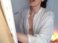 HORNY PAINTER SEDUCING HER NUDE MODEL 🎨 ASMR ROLE PLAY