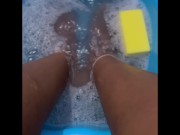 Preview 2 of Splish Splash Kitty’s Feet Are Taking A Bath Stroke Joi