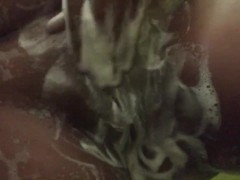 Playing with my soapy pussy