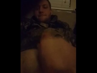 Hot Tattooed White guy masturbates