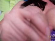 Preview 6 of Hung Trans Mariana Cordoba in a slef shot masturbation close up