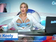 Preview 4 of Camsoda - Big Tits MILF Ryan Keely Has Strong Orgasm While Reading The News