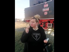 I smoke in the train station