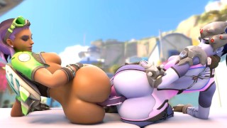 Sombra en widowmaker neuken dezelfde dildo -Arhoangel