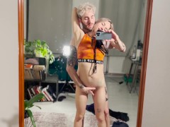 horny raver girl showing off her new thong then gets everything very wet