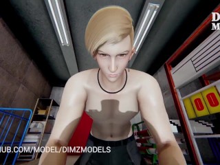 Ryan En Ameri Vol.1 Vrouwelijke POV Met Haar Senior in Een Gymnasiummagazijn. 3D-animatie Anime Hent