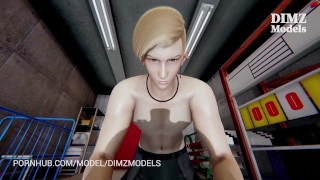 Ryan e Ameri Vol.1 POV femminile con il suo anziano in un magazzino di una palestra. Animazione 3D.