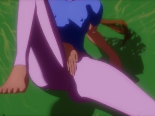 Anime Girl Masturbating Outdoors