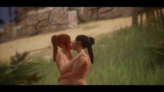 Jungle Life Lesbian Wild Naked Kissing
