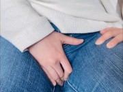 Preview 1 of Amateur Japanese masturbation wearing tight skinny jeans ♡ [Personal shooting]