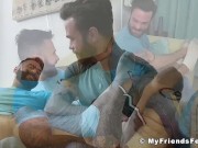 Preview 3 of Bearded hunks massage each others feet while jerking off